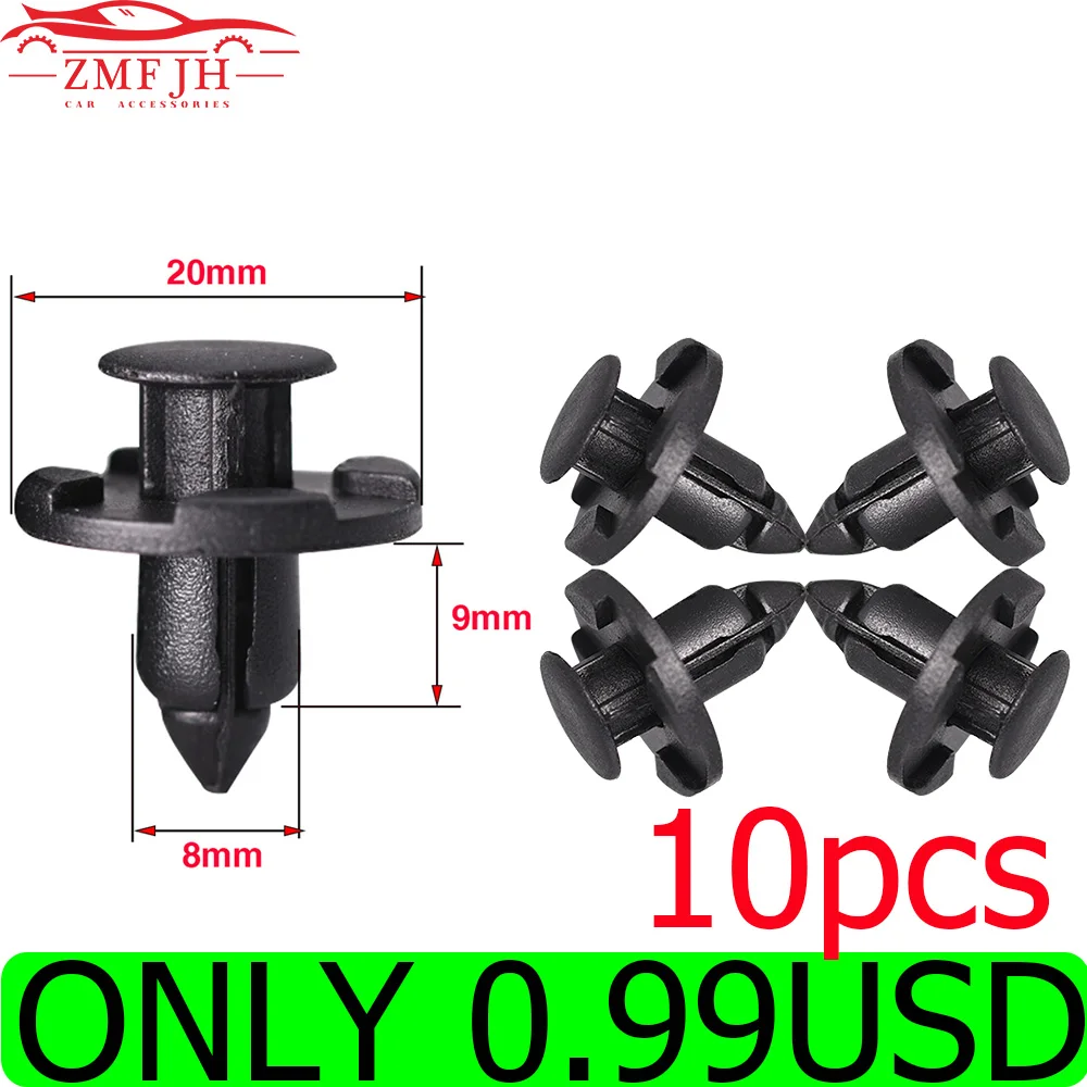 

8MM Hole Auto Fastener Rivet Retainer Clips 10 PCS Car Interior Rivet Retainer Push Door Trim Panel Clip Fasteners