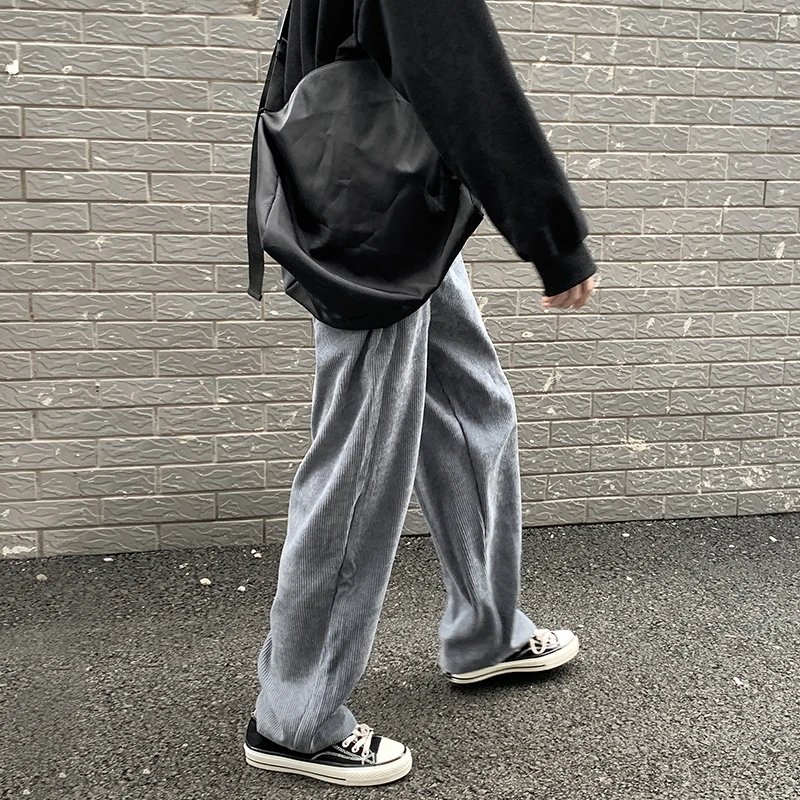 

Брюки-карго с широкими штанинами для мужчин и женщин, уличная одежда, мешковатые брюки, модные свободные прямые штаны в Корейском стиле, из вельвета, 5XL