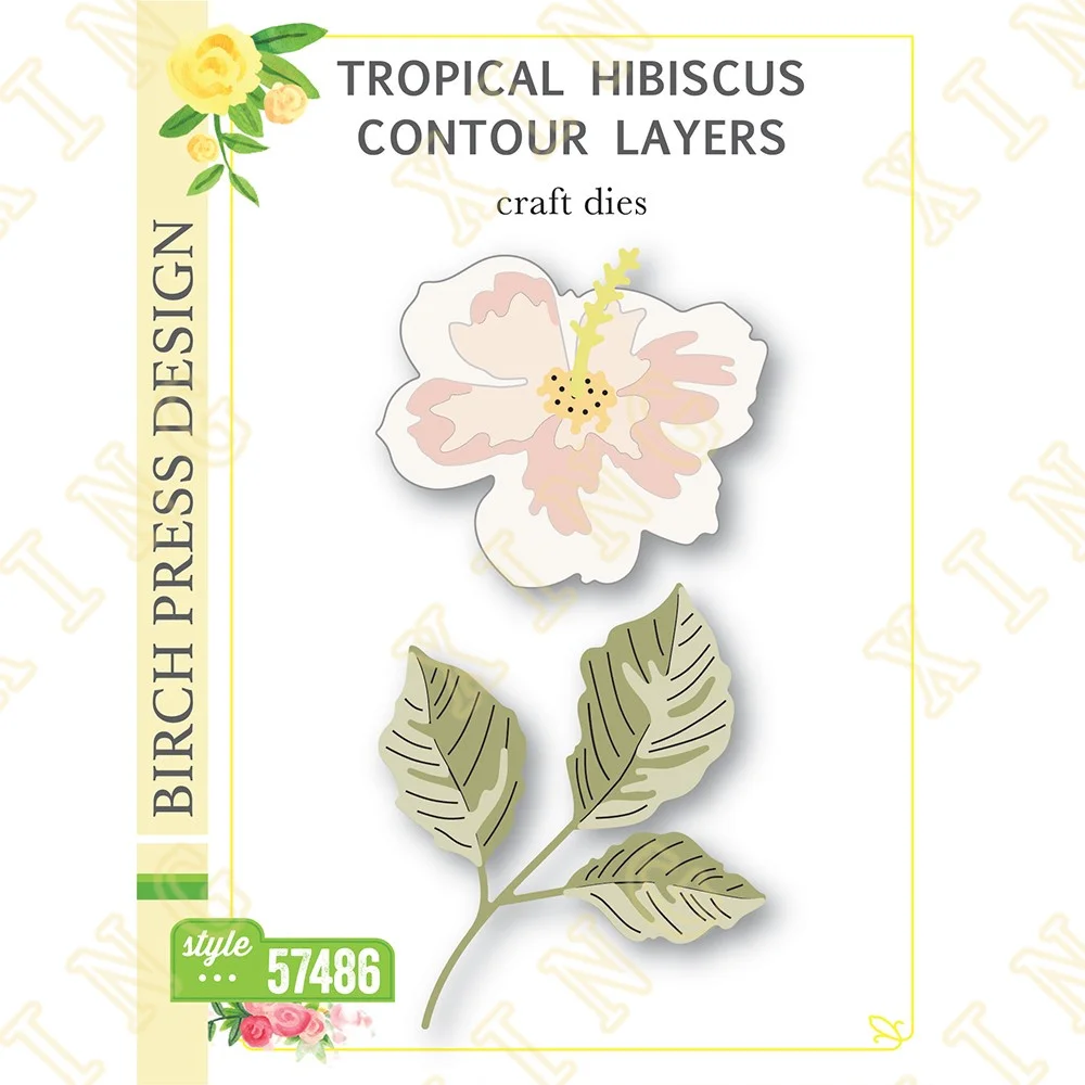 

Hibiscus Контурные слои новые металлические режущие штампы фотография трафарет тиснение шаблон Сделай Сам поздравительная открытка ручной ра...