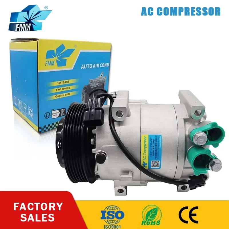 Компрессор кондиционера FMM VS09E AC для Kia Picanto 6pk CA500CXGBA04 F500-CPABB01 OEM 97701-G6400 97701-G6201 12 В