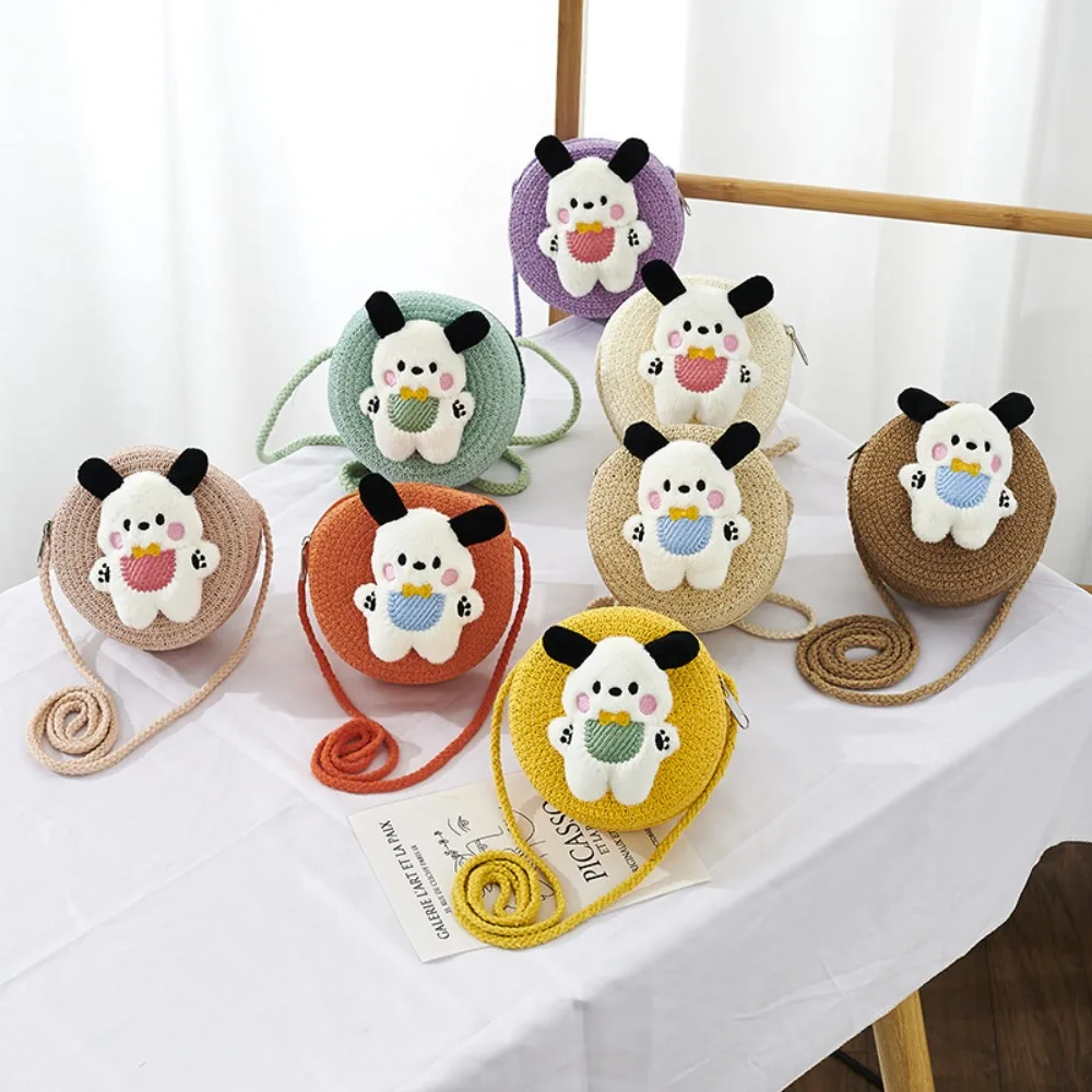 Повседневные однотонные соломенные сумки на плечо маленькие мессенджеры