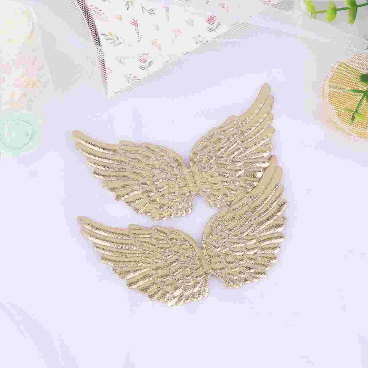 

12 PCS Bling Decor Iron Appliques Patches Clothes Fabric Angel Wings Sew Patches DIY Iron Patches Iron Embroidery Patch