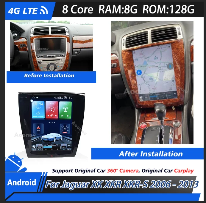 

Android car radio For Jaguar XK XKR XKR-S 2006 - 2013 Stereo Multimedia Player touch screen head unit wireless carplay