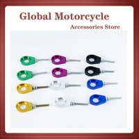 1pair 7 colors 12mm 15mm rear wheel axle hole chain tensioner adjuster for motorcycle modification parts accessories