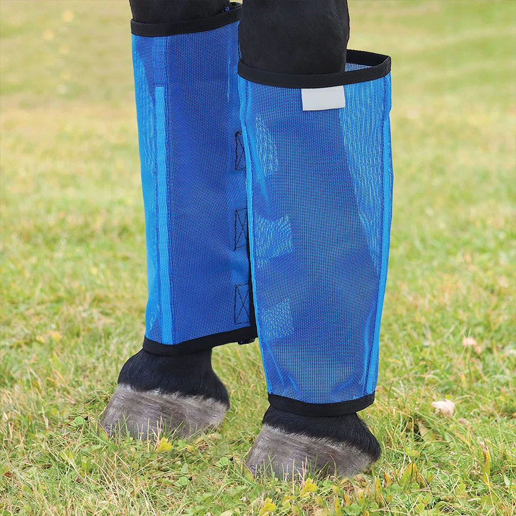 

4 Pieces Animal Mesh Boots Adjustable Insect Proof Leg Guard Accessories