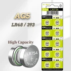 10 шт., щелочные батарейки AG5Button LR754 393 s 193, 1,55 в LR48