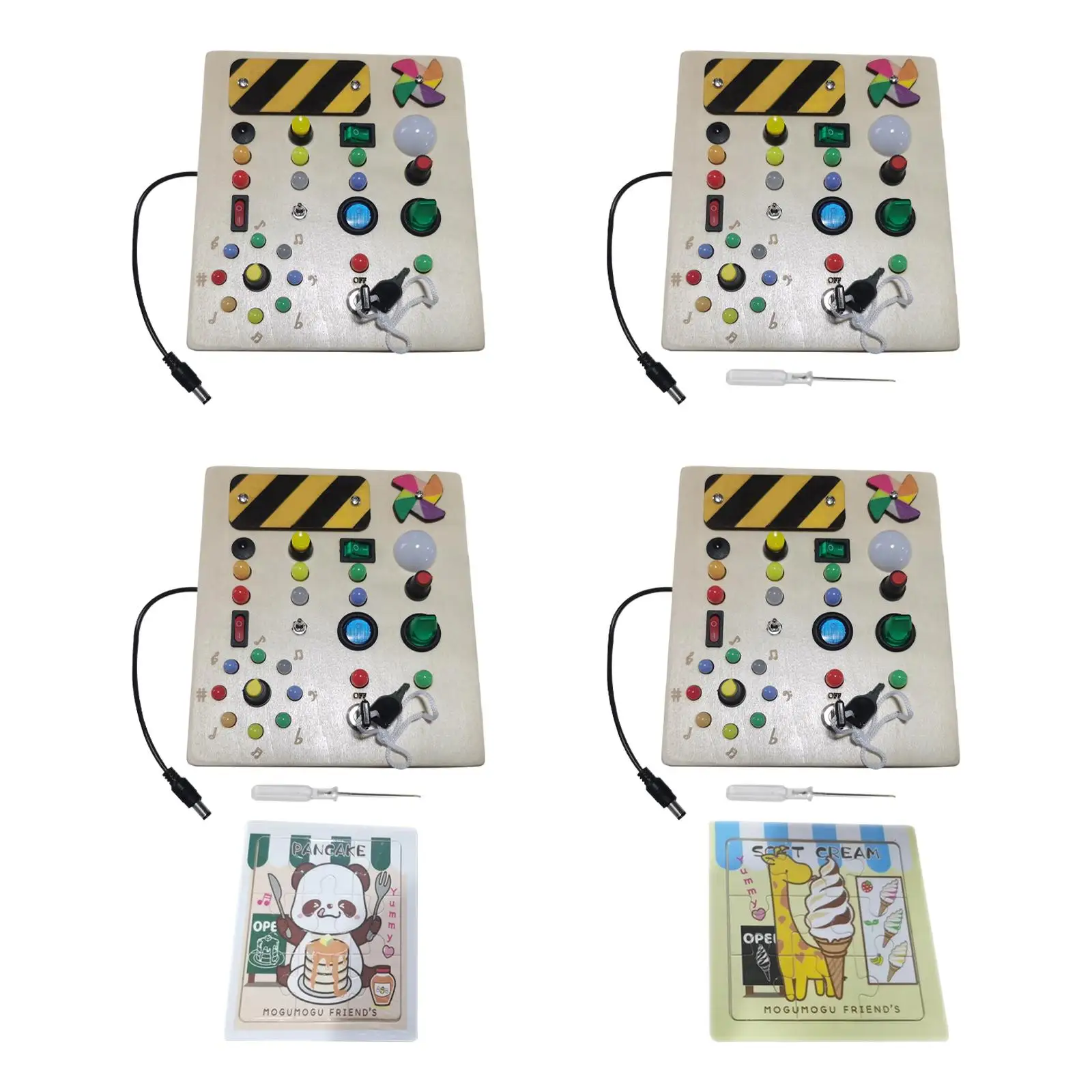 

Light up Busy Board with Toggle Switch Sensory Learning Toy Development Toy Early Learning Educational Montessori Toy for Gifts