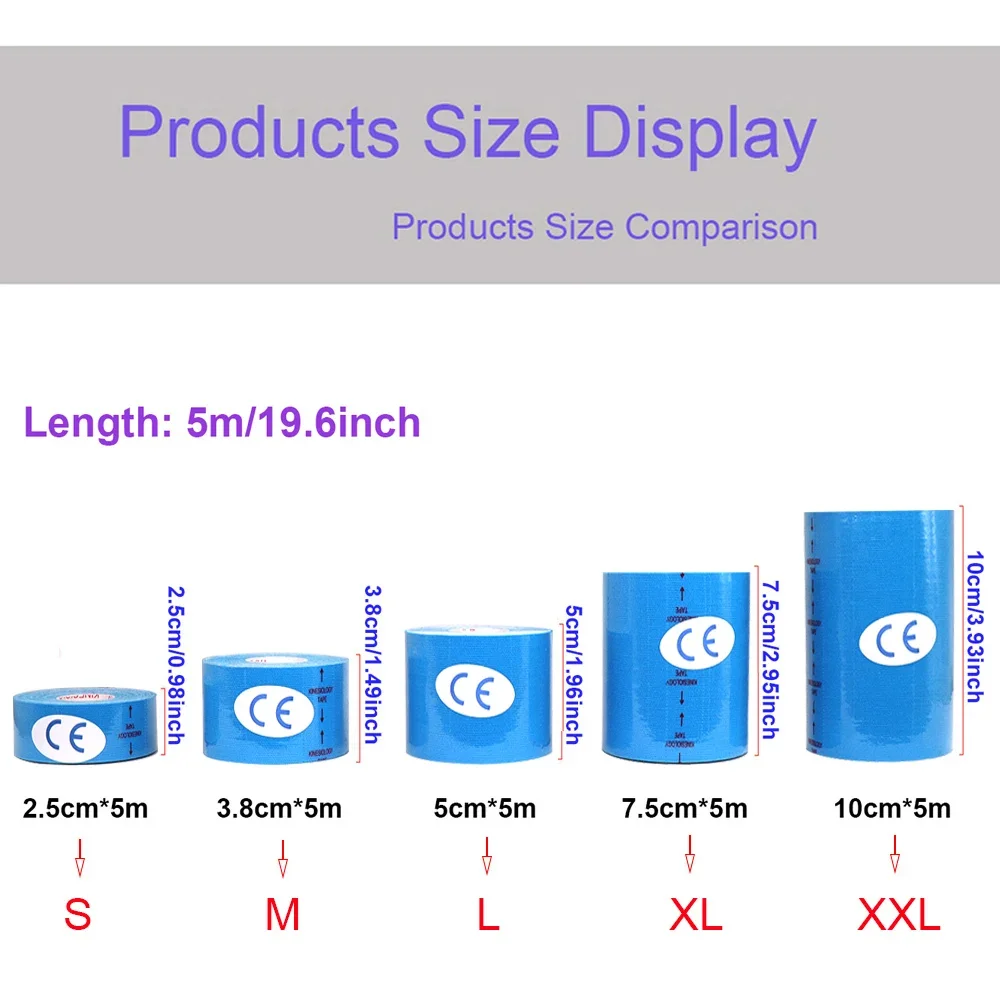 5m Elastoplast Kinesiology Wrap Tape for Muscle Pain Relief Waterproof Sports Recovery Athletic Strapping Tennis Bandage