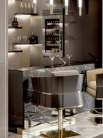 Wine Villa Leisure Area Bar Bar Chair Combination Italian Simple Tea Table Postmodern Breakfast Table