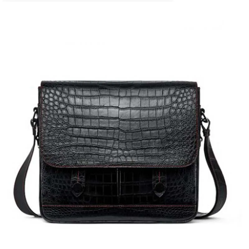 KEXIMA gete new New nile crocodile single shoulder bag men leisure fashion cross body bag crocodile  hand vertical men bag