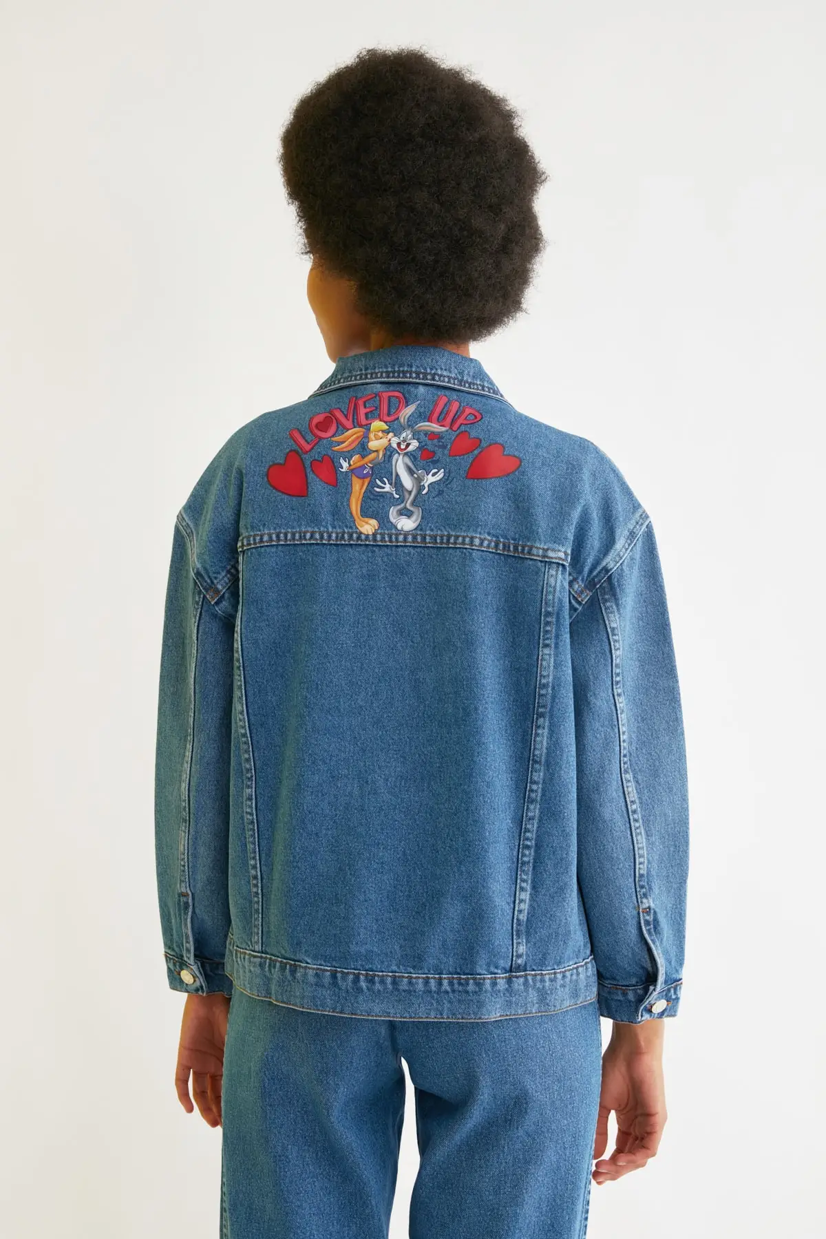 

Trendyol Bugs Bunny Licensed Printed Denim Jacket TWOSS21CE0068