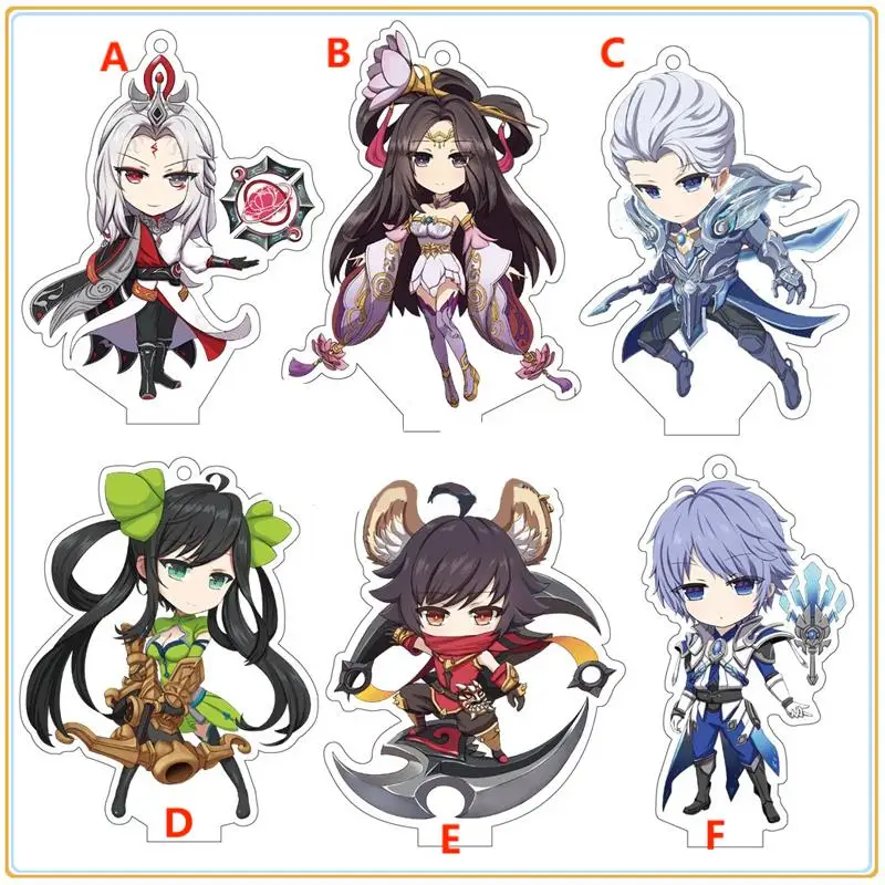 Аниме брелок для ключей Honor of Kings Sun Shangxiang Li Yuanfang акриловый брелок для ключей Ремешок фигурка подвесные аксессуары 6 см