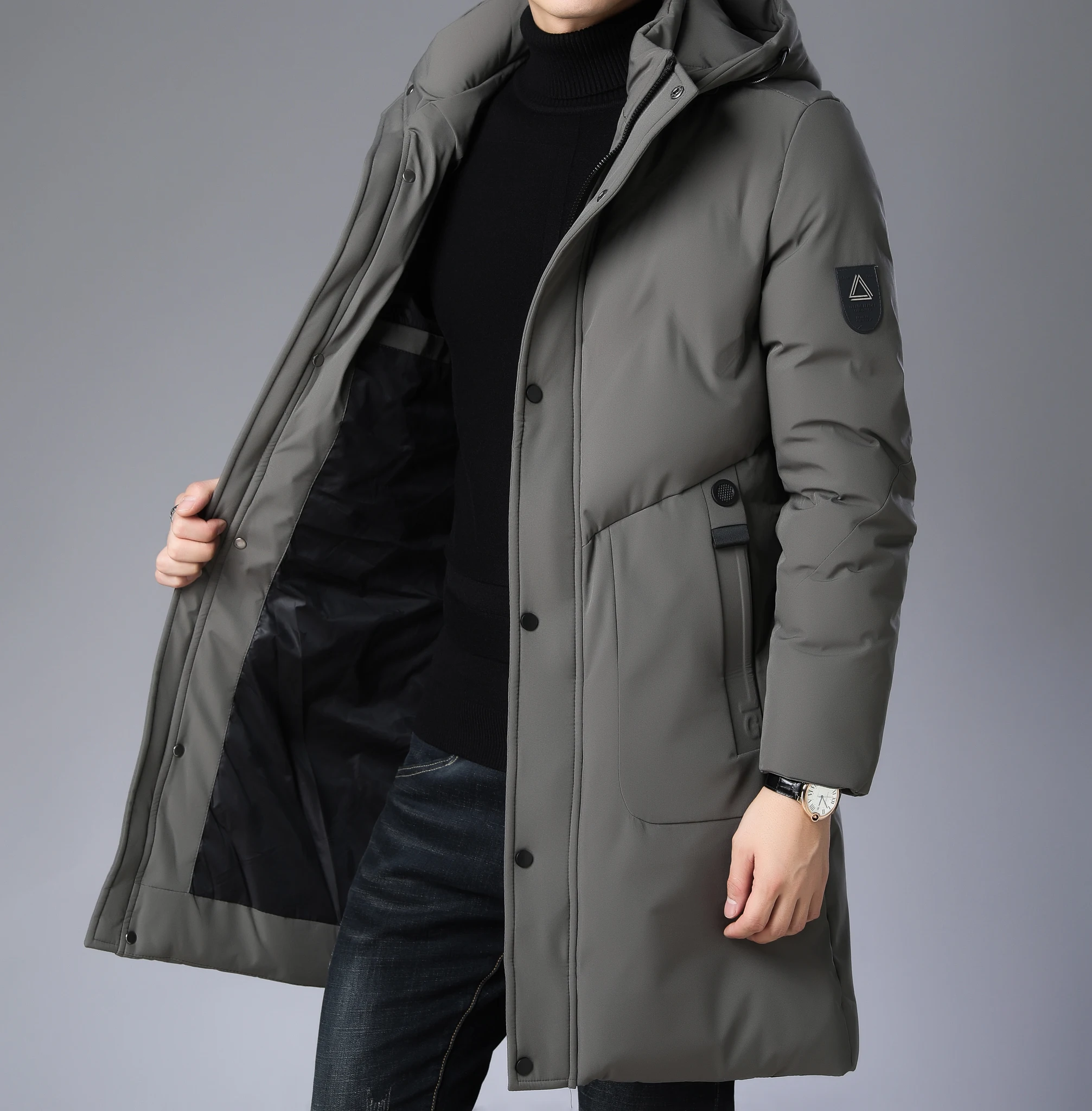 Men Winter Parkas Fashion Solid Jacket Coats Manteaux Homme Para Hombre Longer Warm Puffer Jackets Chaquetas De Invierno Abrigos