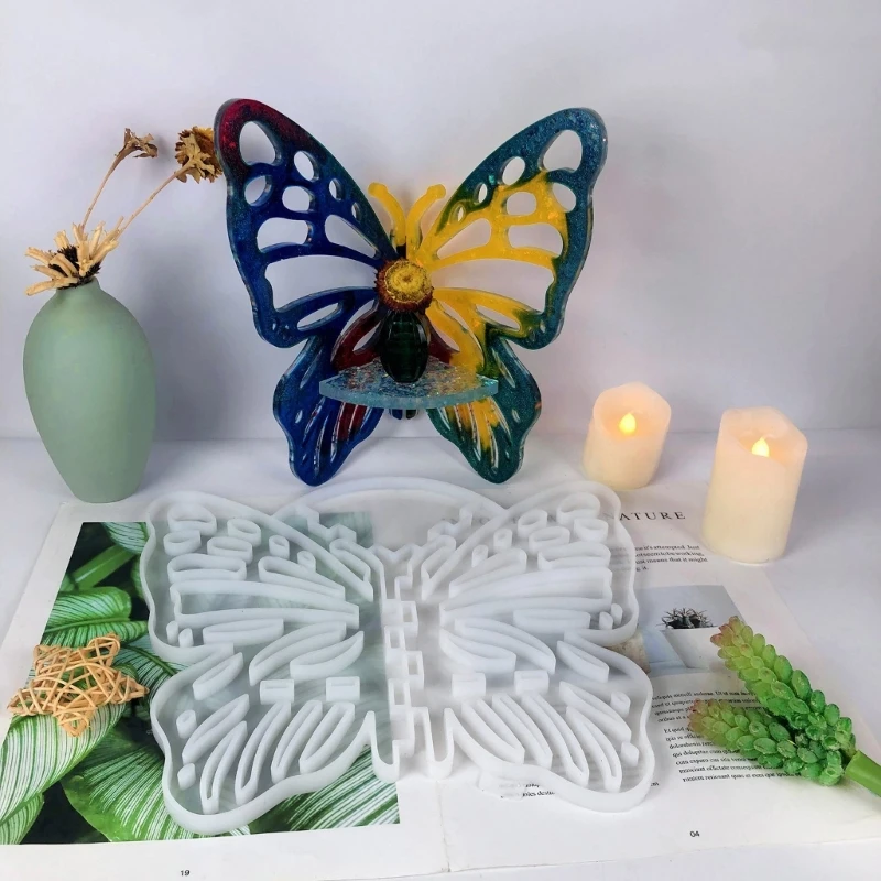 

Butterfly Moon Shelf Candlestick Silicone Mold Candle Holder Resin Mold DIY Crafts Display Stand Tool Home Decor Making Supplies