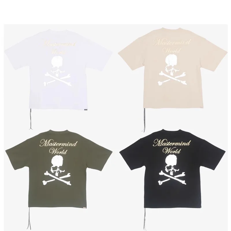 

Mastermind Japan MMJ Skull Foil Gold And Silver Tin Foil Letter Printing T-shirt Short-sleeved Tops