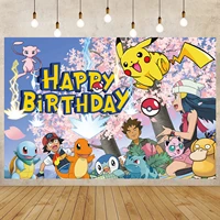 pokemon theme birthday banner background cloth party decoration supplies photography photo birthday background cloth decoration