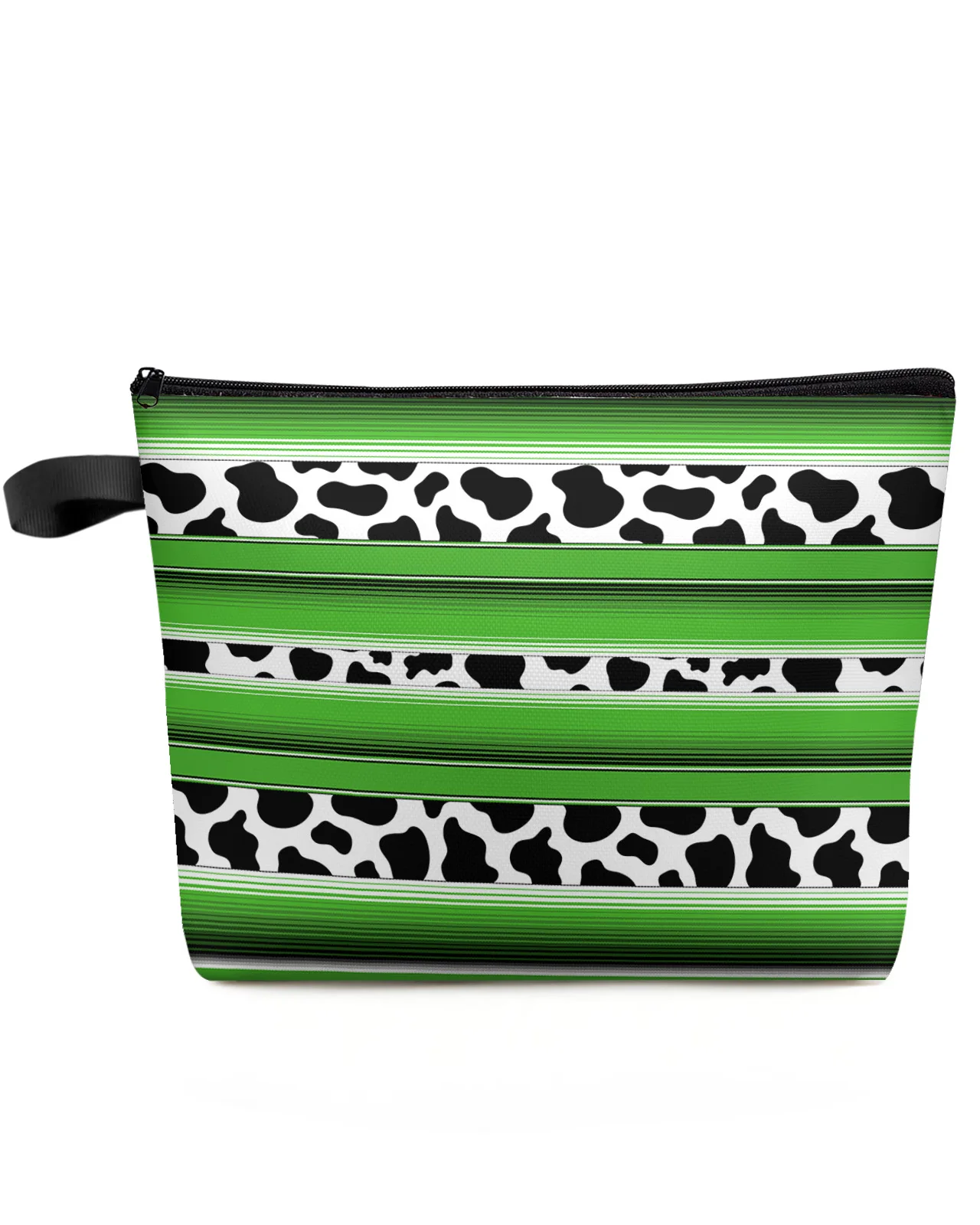 

Mexico Stripes Cow Pattern Animal Skin Texture Green Makeup Bag Pouch Women Cosmetic Bags Organizer Storage Pencil Case