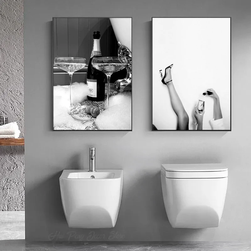 Женский ретро-постер для коктейлей шампанского феминистский Модный диско-шар