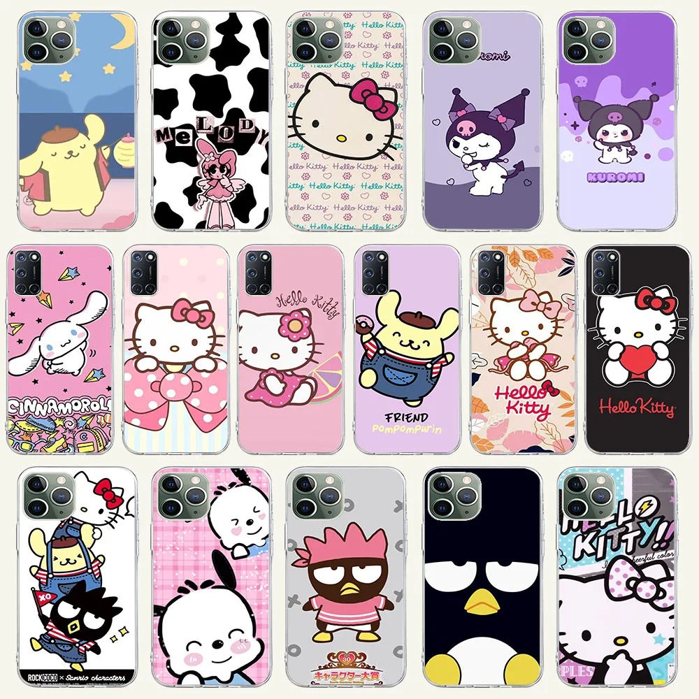 

KK-6 Cute Hello Kitty Flexible TPU Case for Tecno Spark 5 6 7 Go 7P 8 8p 8C AIR 18Premier Pova Neo Pro