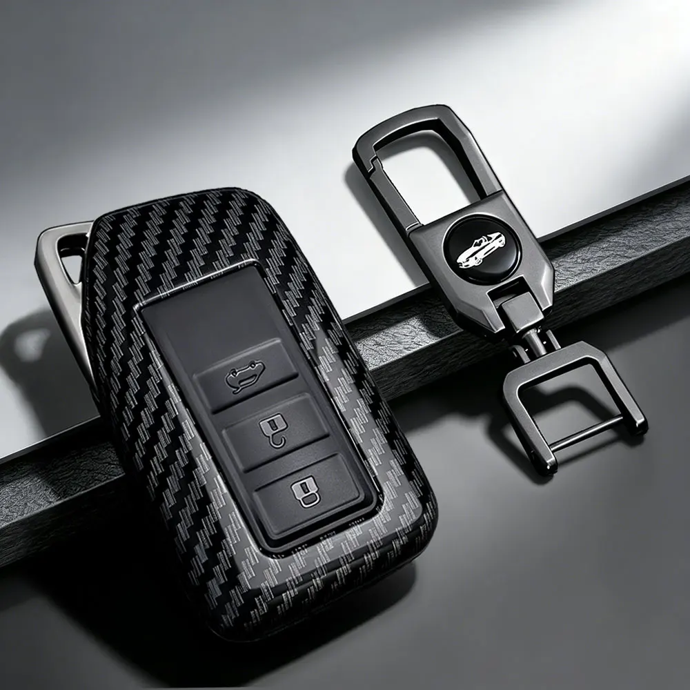 Фото Чехол для ключа автомобиля из карбона и ABS-пластика, подходит для Lexus ES250/300, GS300/450, NX200/300, RX300/450, LX570, XM38, умный чехол для ключа автомобиля. №5