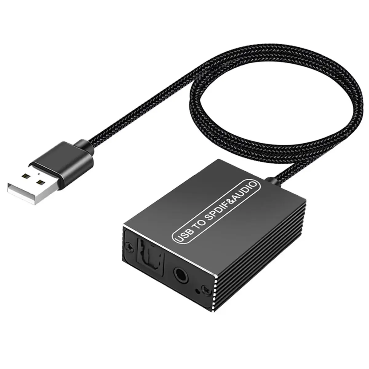 Фото ^DT1145~~Оптический аудиоадаптер USB A на 3,5 мм TOSLINK, односторонний преобразователь USB в S/PDIF для ПК-колонок №3