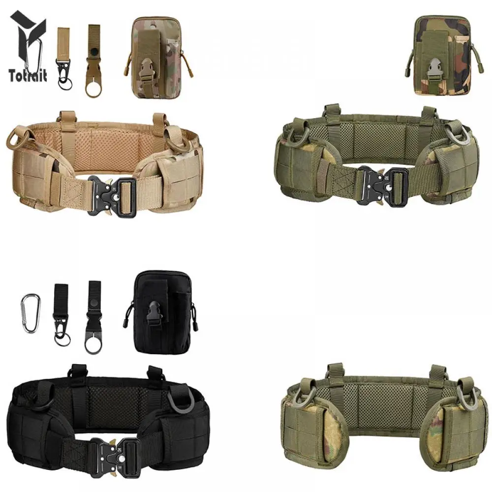 

Tactical New TOtrait Military Adjustable Molle Army Combat CS Hunting Soft Padded Padded Waist Belt