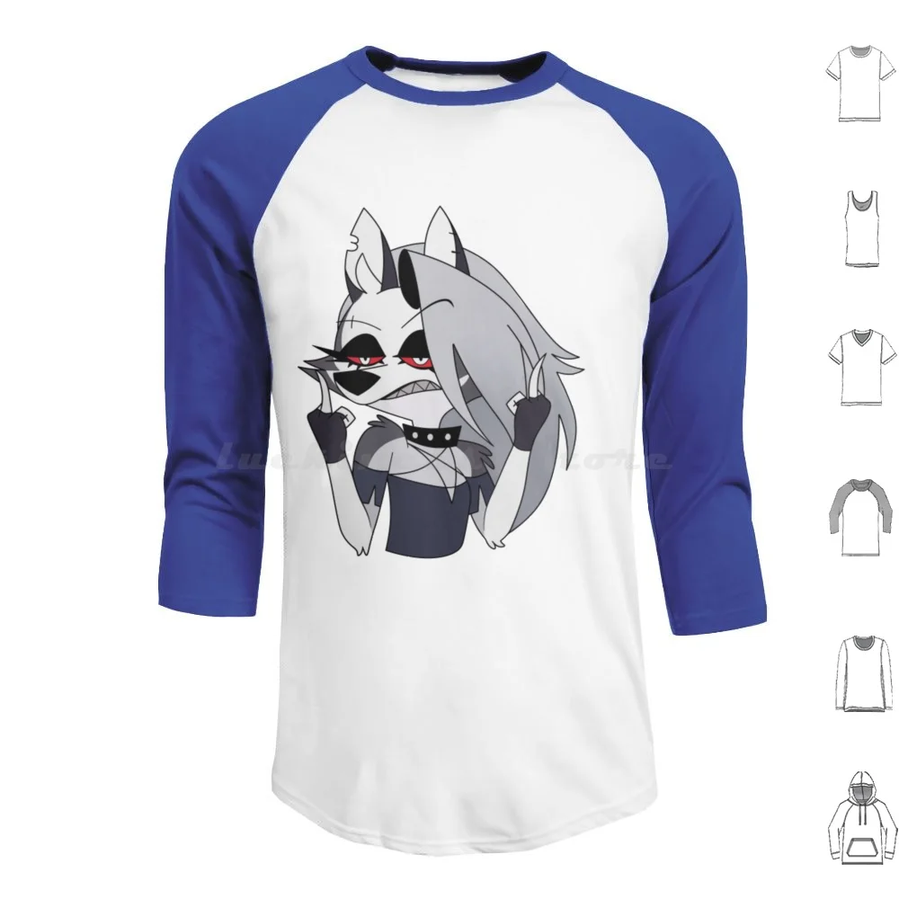 Толстовки Loona-Helluva с длинным рукавом Helluva Vivziepop Hazbin Angel Dust Hauntstory Hell Imp Alastor Demon Moxxie Millie