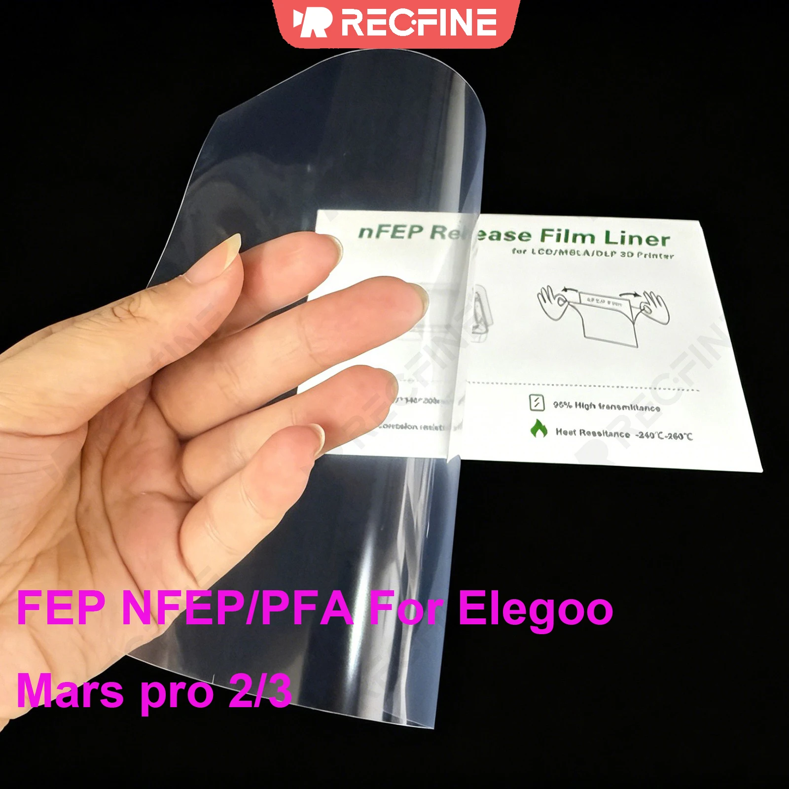 Фото Улучшенная разделительная пленка FEP NFEP PFA для Elegoo Mars 3 2 Pro 4K с высокой светопропускной способностью и защитой от растяжений №1