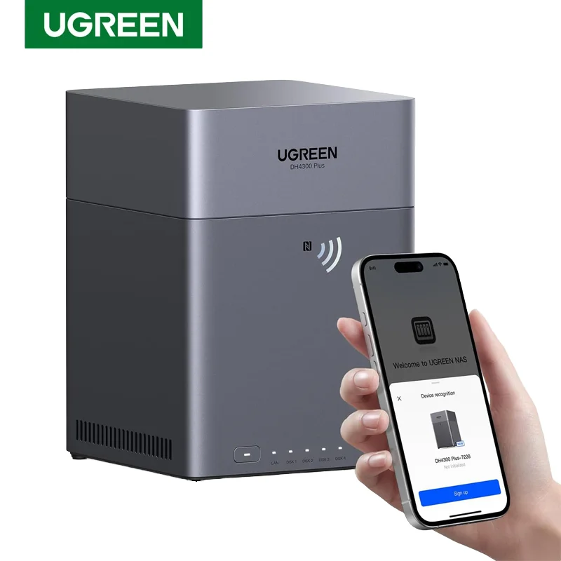 Фото DH4300 Plus UGREEN 4-дисковый настольный NAS с поддержкой до 120 ТБ, 8 ГБ LPDDR4X ОЗУ, 2.5GbE, 4K, сетевое хранилище №2