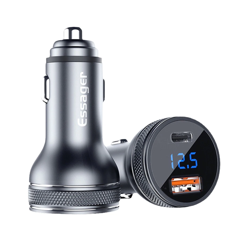 

Портативное зарядное устройство, многофункциональное зарядное устройство USB PD с двумя USB-портами и дисплеем для ноутбуков, планшетов, для QC3.0/Huawei/Samsung AFC/Apple 2,4 А