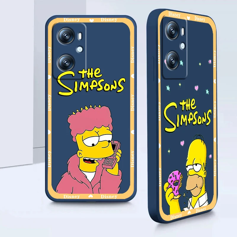 

Liquid Rope Disney Simpsons Bart Homer Phone Case For OPPO Find X5 X3 Lite F21 A96 A94 A93 A77 A76 A74 A72 A57 A53S A16 A9 5G
