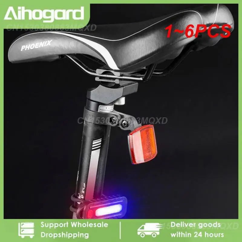 

1~6PCS Mini LED Flashlight USB Rechargeable Bike Light Portable Pocket Flashlight Keychain Lamp Taillight Flash Warning