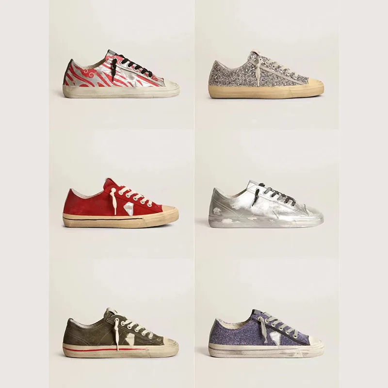 

Four Seasons New Cowhide Sequin Stitching Retro Custom Small Dirty Shoes Parent-child Sports Shoes Casual Series Non-slip ST47