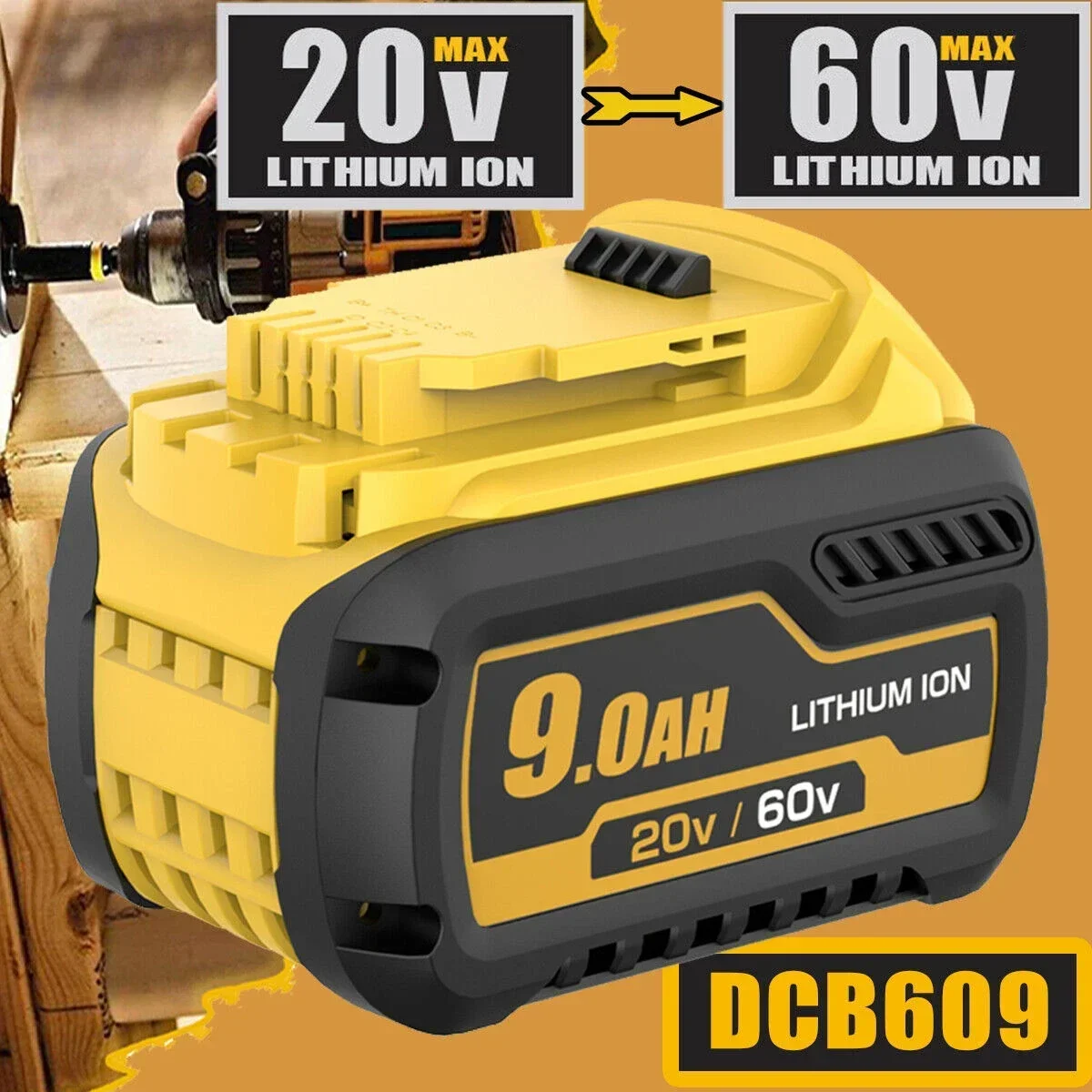 Сменный литий-ионный аккумулятор для Dewalt Flexvolt 60 В 20 в макс. DCB606 DCB609 DCB205 DCB204 DCB206 DCB209