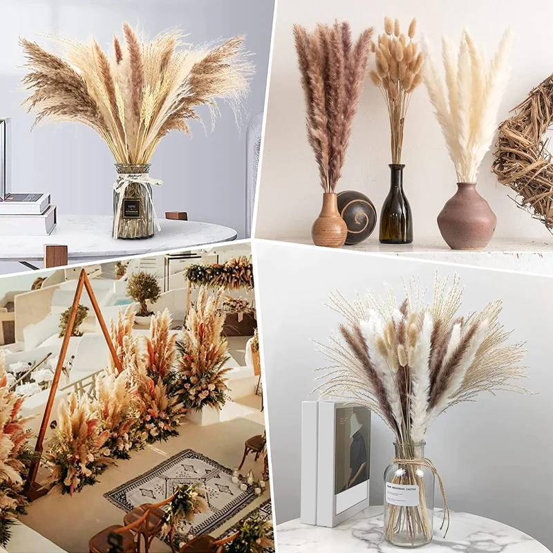 

Dried Pampas Grass Natural Dried Flower Pampas Grass Fluffy Plants Dried Flowers Decoration Bouquet For Table Home Decor