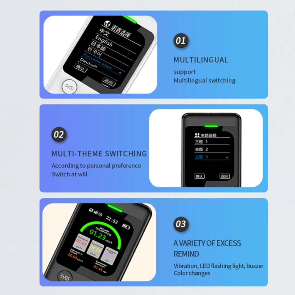 Счетчик Гейгера высокоточный детектор уровня Beta гамма-излучения с цветным