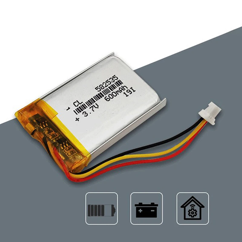 

Supply lithium battery lithium polymer Rechargeable battery 602535 600 mah 3.7V For MP3 MP4 MP5 GPS PSP MID Bluetooth Headset