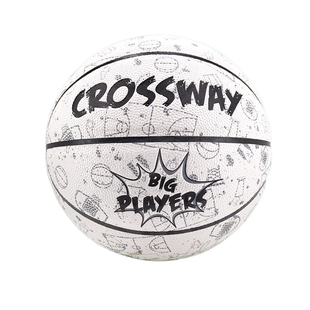 

Training Basketball Eco-Friendly Faux Leather Good Elasticity Outdoor Rubber Ball Net Bag Ball Pins Basketball Cool