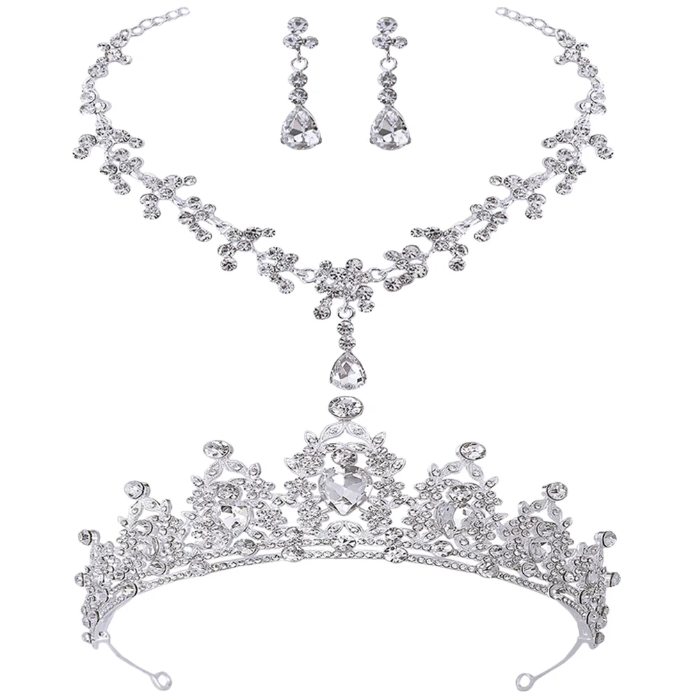 1 Set Wedding Necklace Wedding Tiara Wedding Earrings