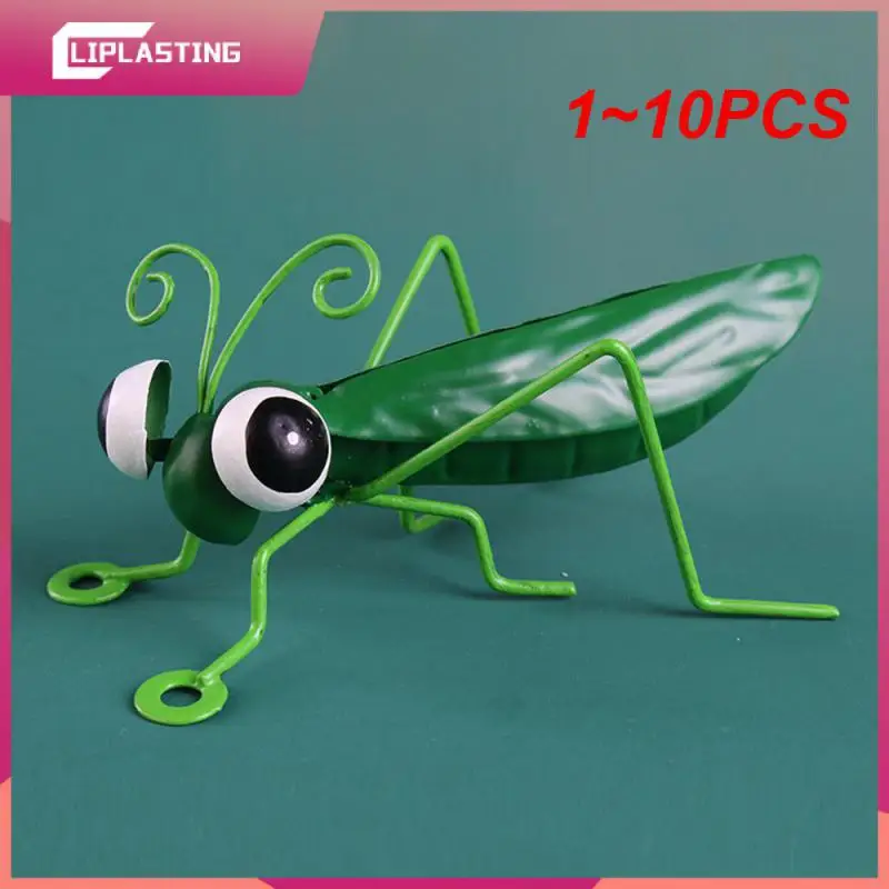 

1 ~ 10 шт. Новинка настенное искусство на открытом воздухе домашний декор металлический садовый декор ручной работы Статуэтка Кузнечик