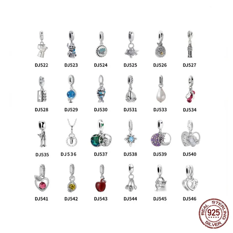

S925 Sterling Silver Classic Fashion Charm Pendant Beads for Original Pandora Charm Bracelet Diy Accessories Globe Beads