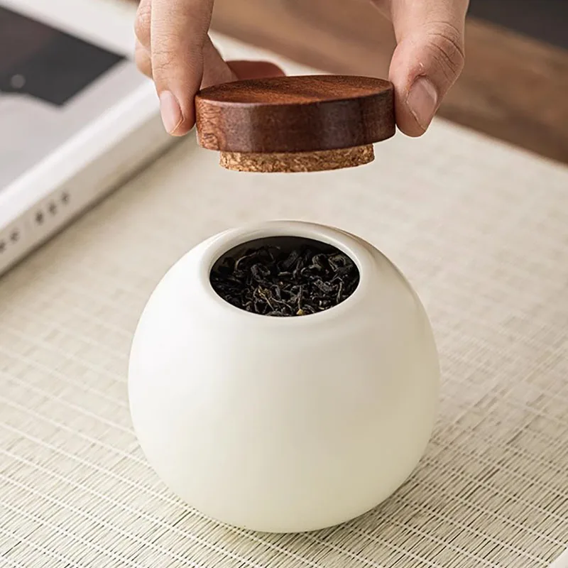 Европейский белый керамический ящик для хранения банка конфет в японском стиле