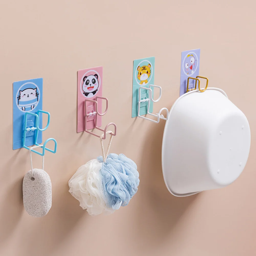 

Punch-free Bathroom Washbasin Stand Wall Hanging Basin Storage Rack Bathroom Sticky Hook Kitchen Wall Shelf 2022 New 1 Pcs