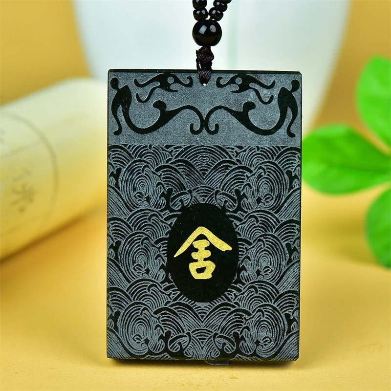 

MaiChuang/Hand Carved/ HeTian Cyan Jade Brand Emerald Necklace Pendant Fashion Elegant Personality Jewelry Men Women Couple Gift