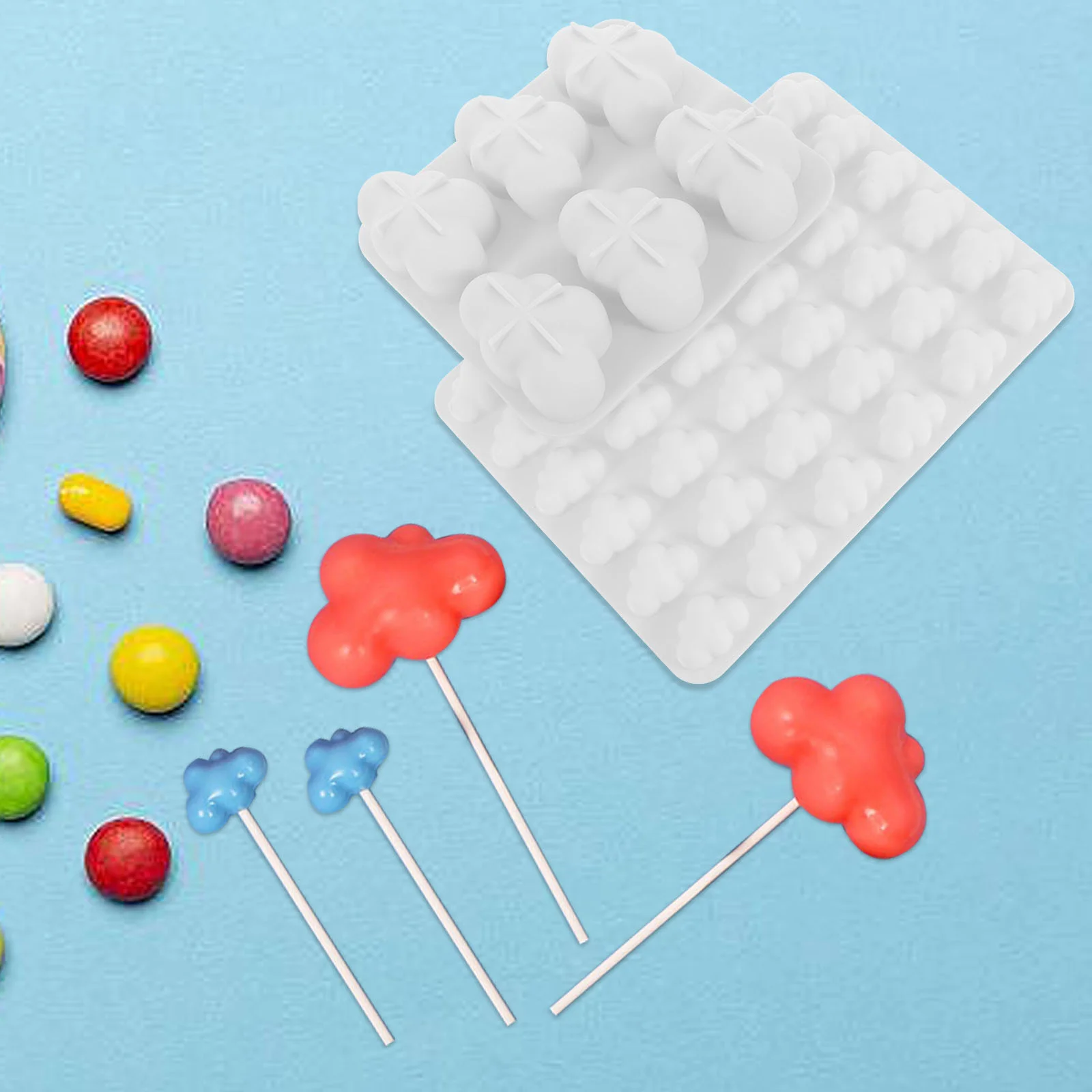 

2 Pcs Cake Mould Silicone Chocolate Mold Baking Fondant Molds Candy Making Silica Gel