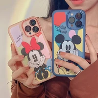 disney color mickey minnie mouse phone case for iphone 11 12 13 mini pro xs max 8 7 plus x xr cover