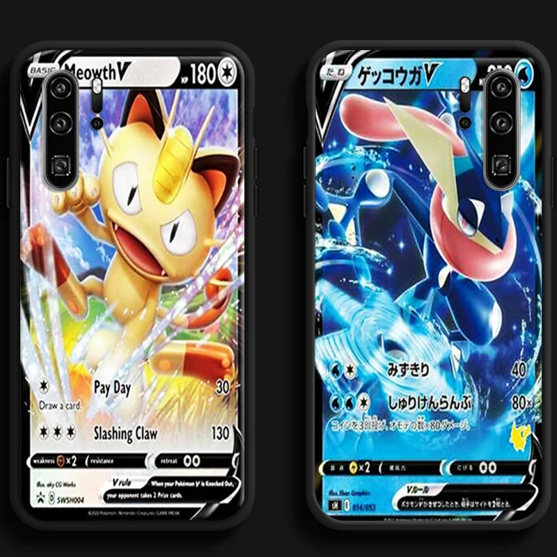 

Pokémon Flash Card Phone Cases For Huawei Honor P40 P30 Pro P30 Pro Honor 8X V9 10i 10X Lite 9A 9 10 Lite Soft TPU Carcasa