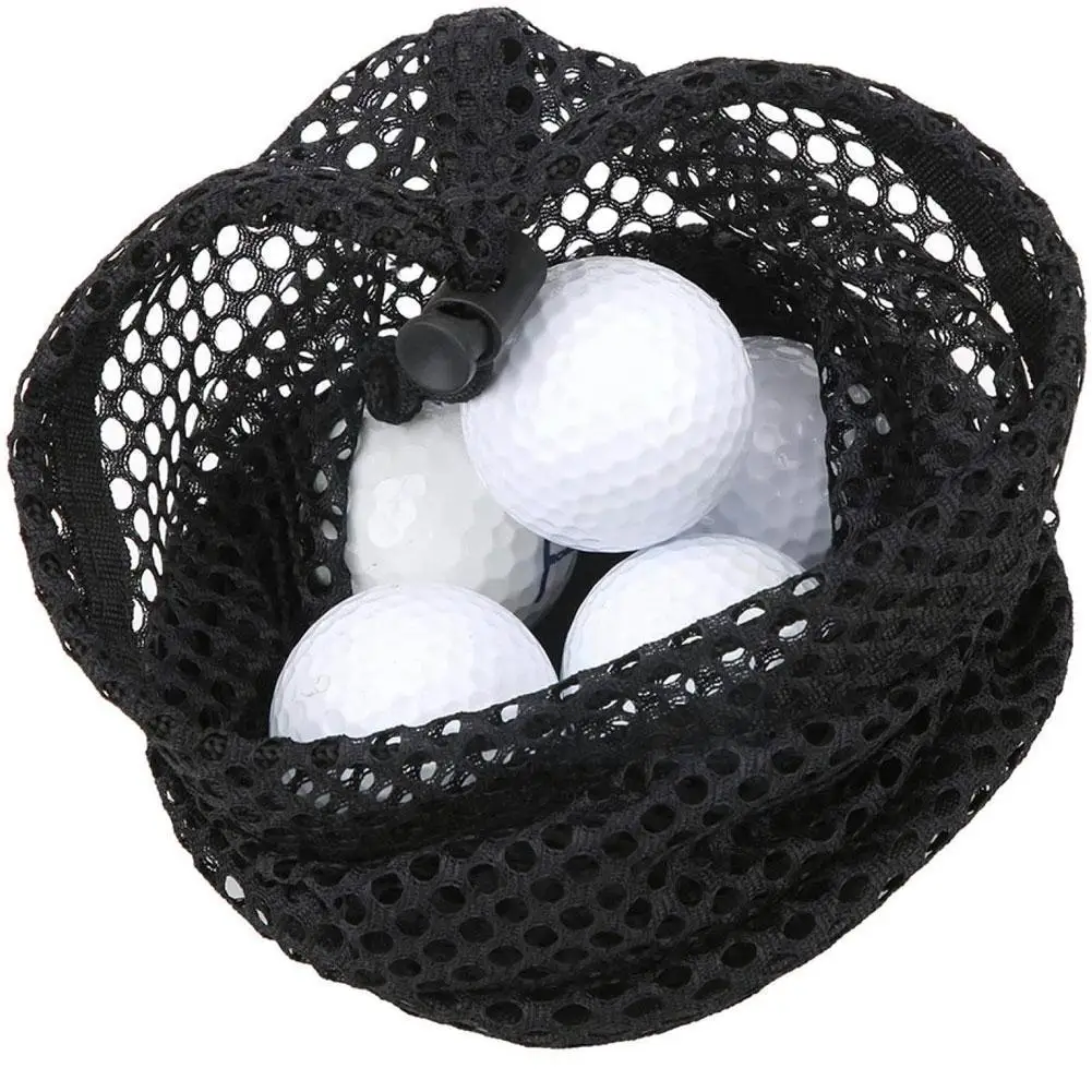 

Durable Nylon Mesh Bag Pouch Golf Tennis Ball Holder Storage Carrying K2a4