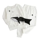 Bear Leaderкомплекты одежды для мальчиков новая весенняя Модная стильная одежда с длинными рукавами для мальчиков детская одежда с рисунком рыбы От 3 до 7 лет