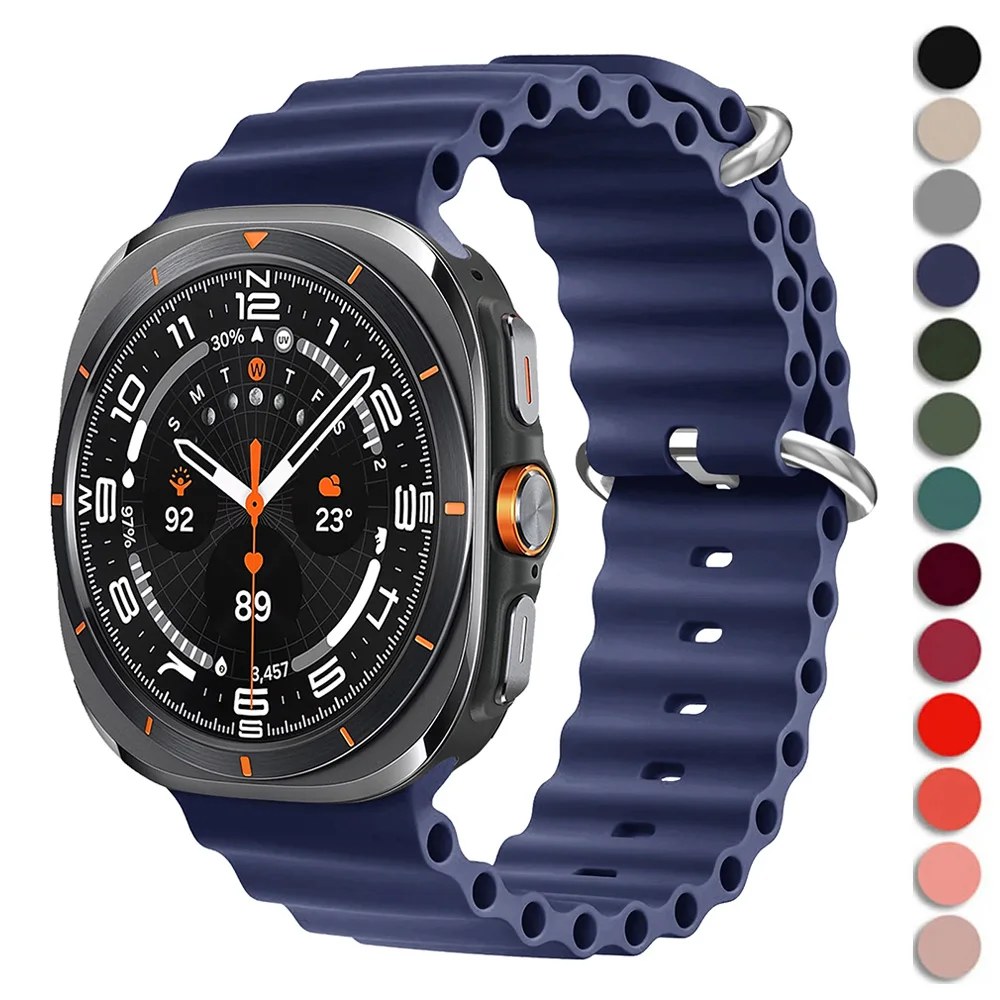 Ocean Band для Samsung Galaxy Watch 7 Ultra 47 мм спортивный силиконовый браслет корреа ремень